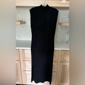 Top shop black maxi sweater sleeveless dress